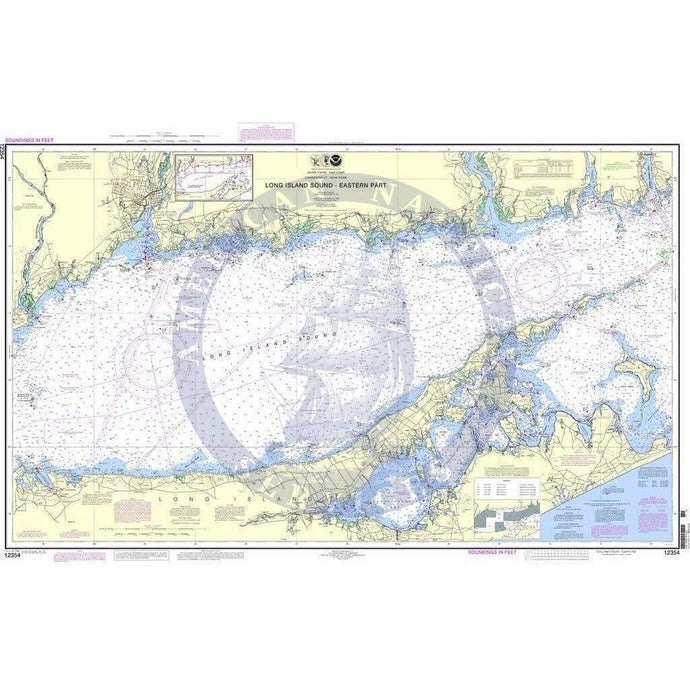 NOAA Nautical Chart 12354: Long Island Sound Eastern part