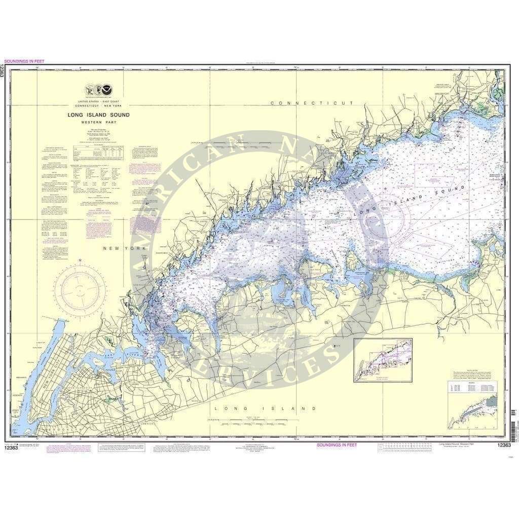 NOAA Western Long Island Sound Map 12363 NOAA Chart NOAA Map