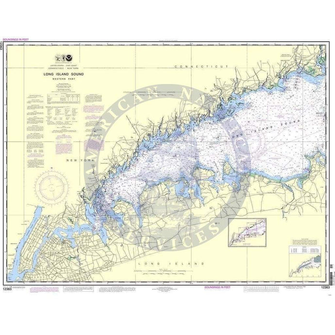 NOAA Nautical Chart 12363: Long Island Sound Western Part