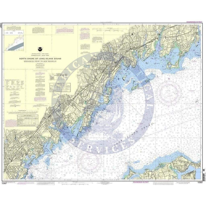 NOAA Nautical Chart 12367: North Shore of Long Island Sound Greenwich Point to New Rochelle