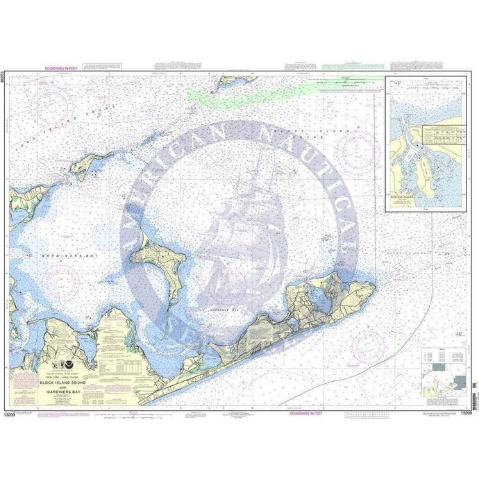 NOAA Nautical Chart 13209: Block Island Sound and Gardiners Bay; Montauk Harbor