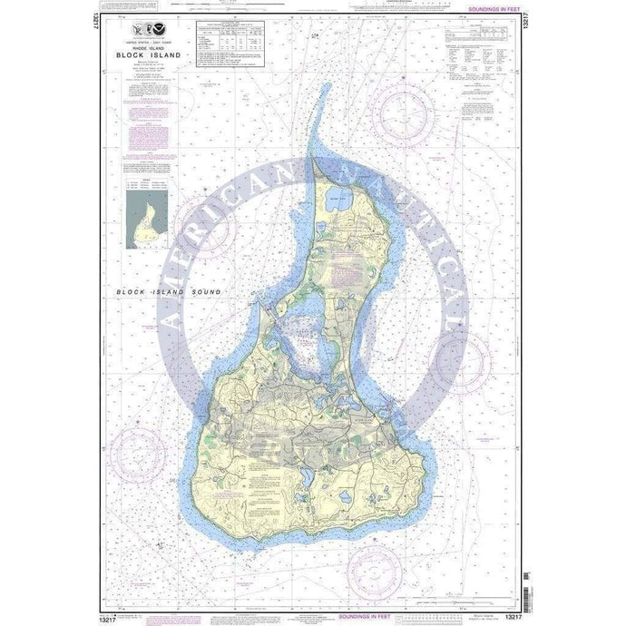 NOAA Nautical Chart 13217: Block Island