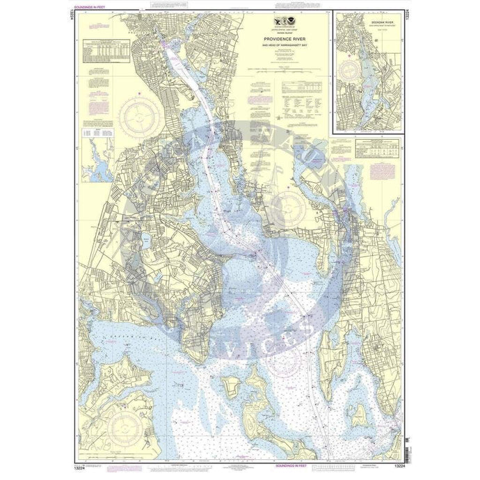 NOAA Nautical Chart 13224: Providence River and Head of Narragansett Bay
