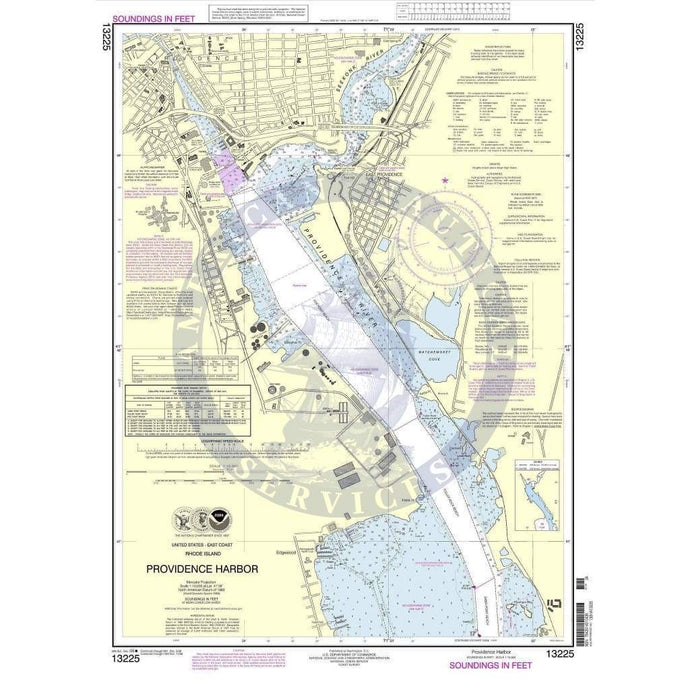 NOAA Nautical Chart 13225: Providence Harbor