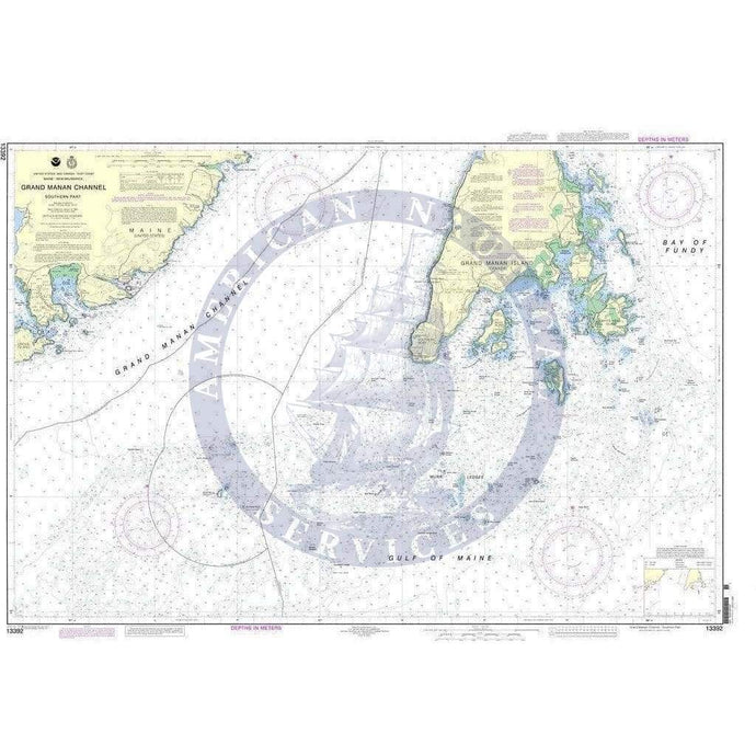 NOAA Nautical Chart 13392: Grand Manan Channel Southern Part