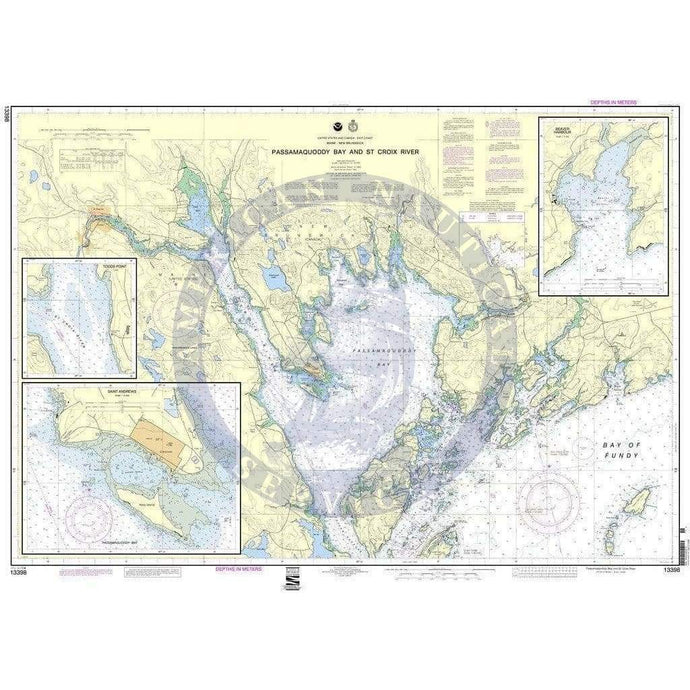 NOAA Nautical Chart 13398: Passamaquoddy Bay and St. Croix River; Beaver Harbor; Saint Andrews; Todds Point