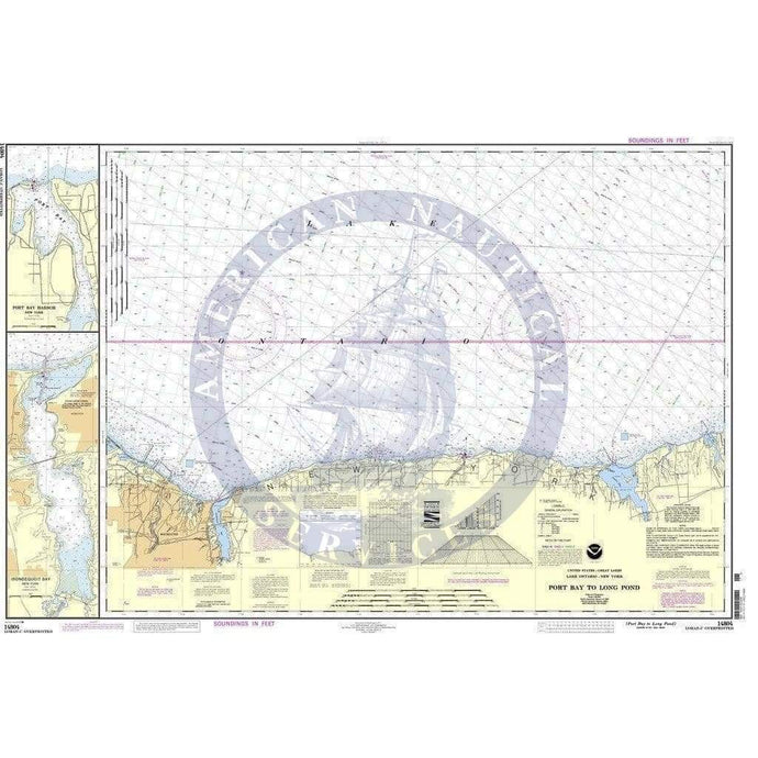 NOAA Nautical Chart 14804: Port Bay to Long Pond;Port Bay Harbor;Irondequoit Bay