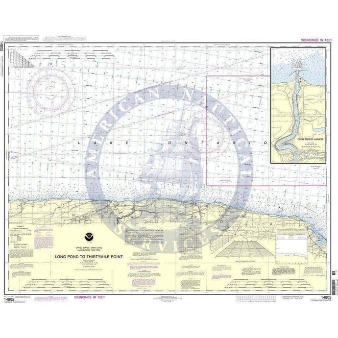 NOAA Nautical Chart 14805: Long Pond to Thirtymile Point;Point Breeze Harbor