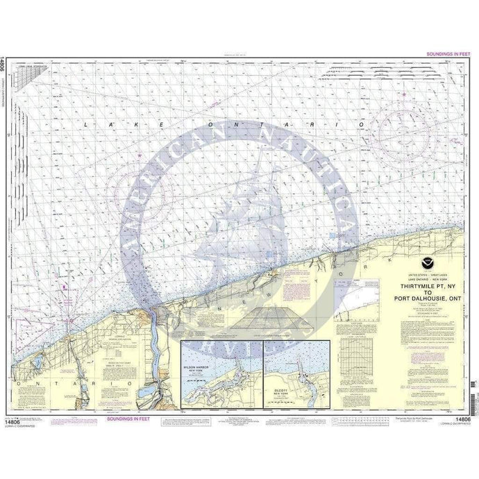 NOAA Nautical Chart 14806: Thirtymile Point, N.Y., to Port Dalhousie, Ont.