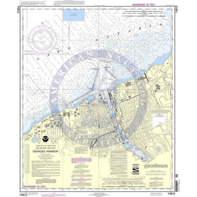 NOAA Nautical Chart 14813: Oswego Harbor