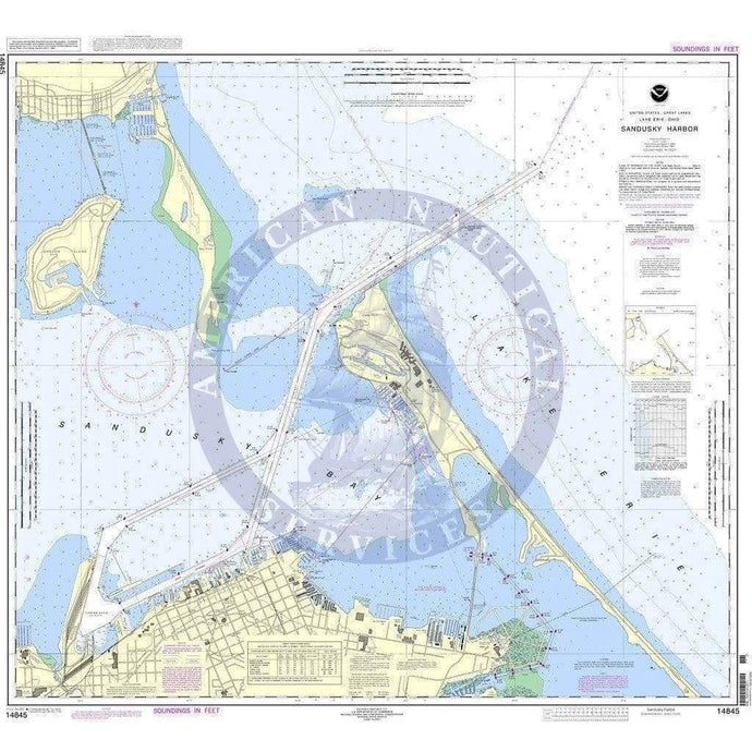 NOAA Nautical Chart 14845: Sandusky Harbor