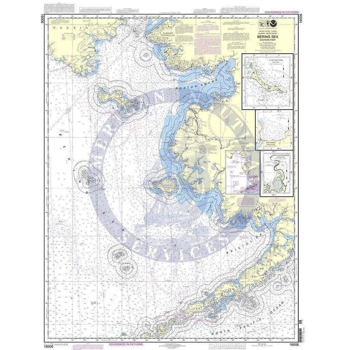 NOAA Nautical Chart 16006: Bering Sea-eastern part;St. Matthew Island, Bering Sea;Cape Etolin, Achorage, Nunivak Island