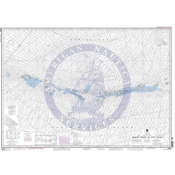 NOAA Nautical Chart 16012: Aleutian Islands Amukta Island to Attu Island