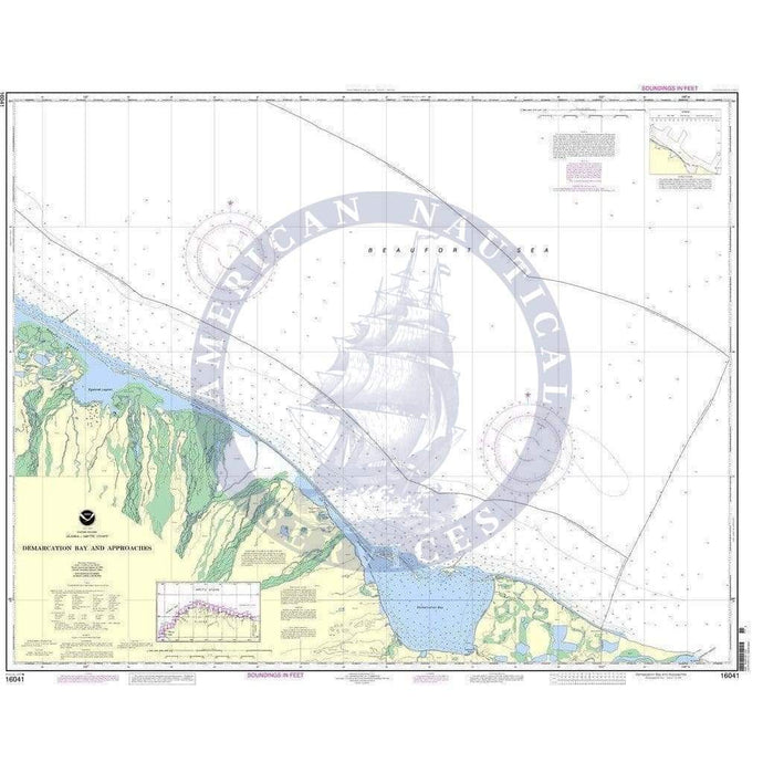 NOAA Nautical Chart 16041: Demarcation Bay and approaches