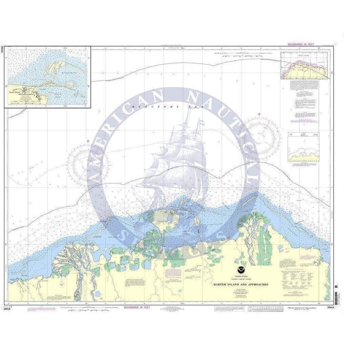 NOAA Nautical Chart 16043: Barter Island and approaches;Bernard Harbor