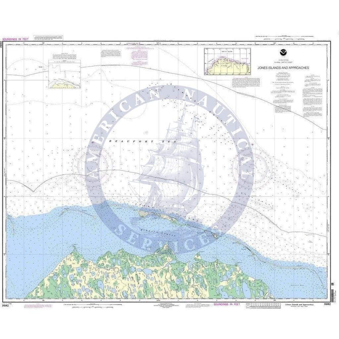 NOAA Nautical Chart 16062: Jones Islands and approaches
