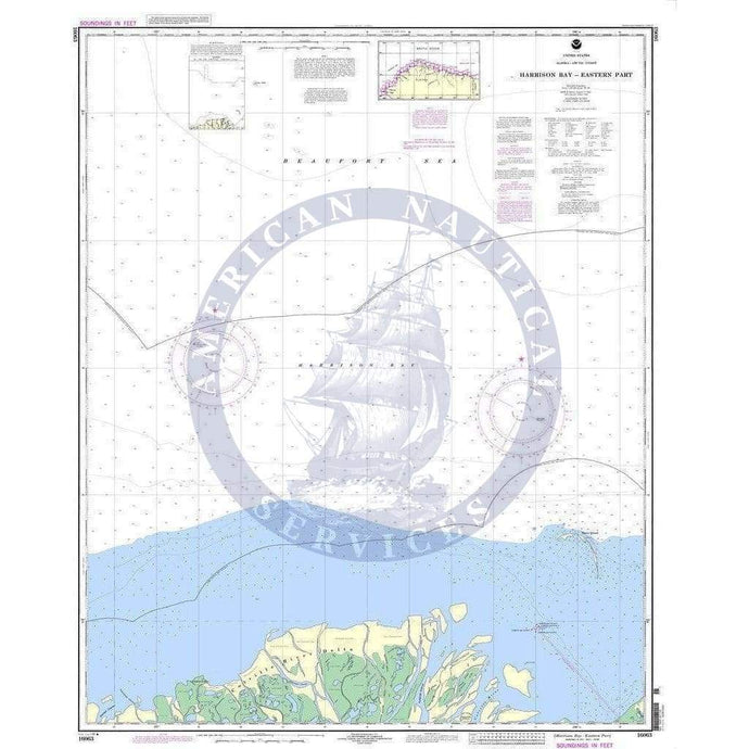 NOAA Nautical Chart 16063: Harrison Bay-eastern part