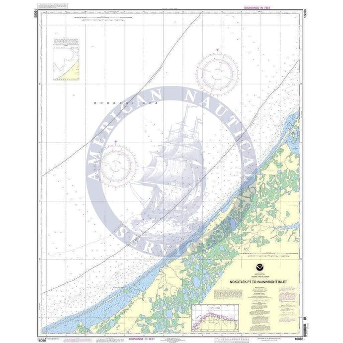 NOAA Nautical Chart 16086: Nakotlek Pt. to Wainwright