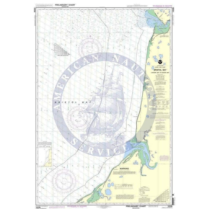 NOAA Nautical Chart 16338: Bristol Bay-Ugashik Bay to Egegik Bay