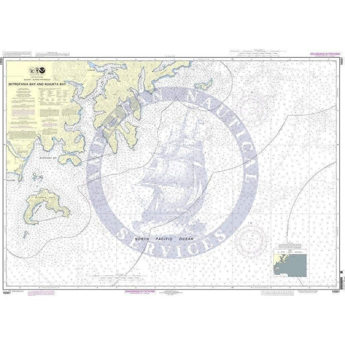 NOAA Nautical Chart 16561: Mitrofania Bay And Kuiukta Bay