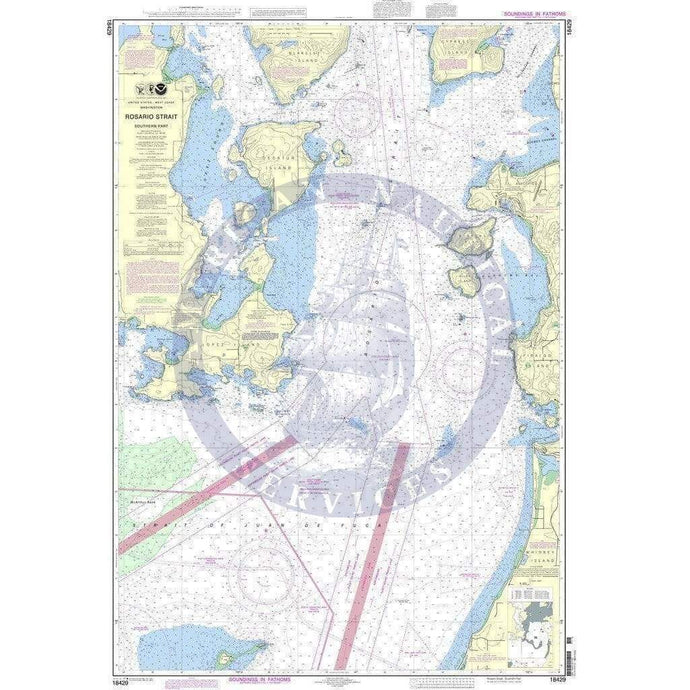 NOAA Nautical Chart 18429: Rosario Strait-southern part