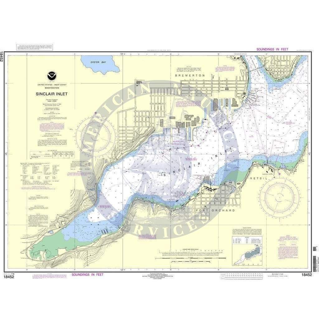 noaa-nautical-chart-18452-sinclair-inlet-amnautical