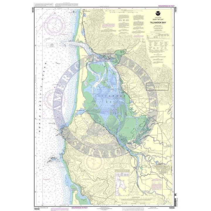 NOAA Nautical Chart 18558 Tillamook Bay