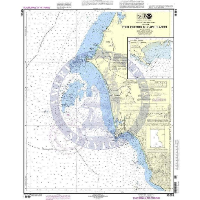 NOAA Nautical Chart 18589: Port Orford to Cape Blanco;Port Orford