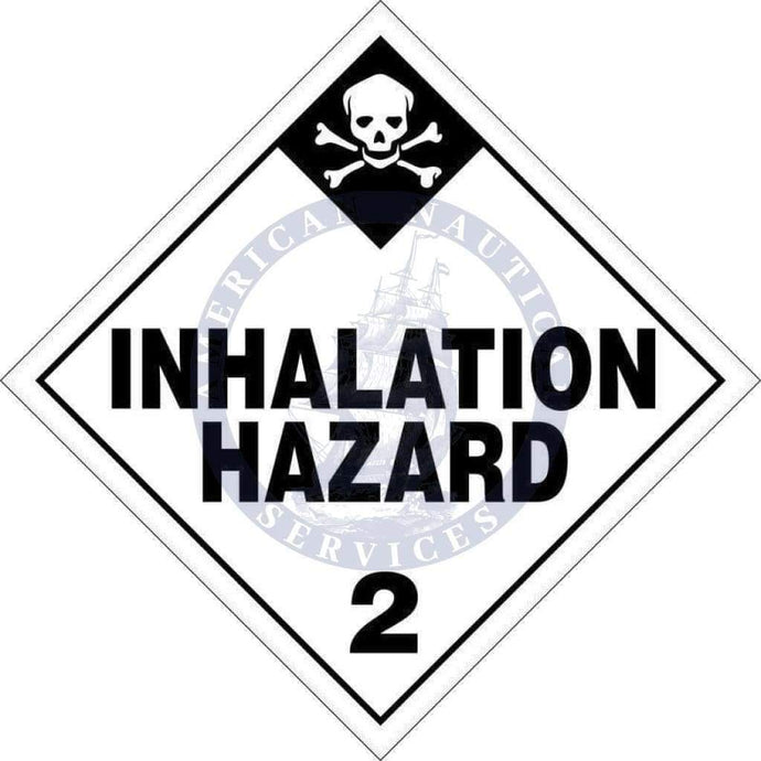 Placard Class 2.3: Inhalation Hazard, Domestic Standard Worded