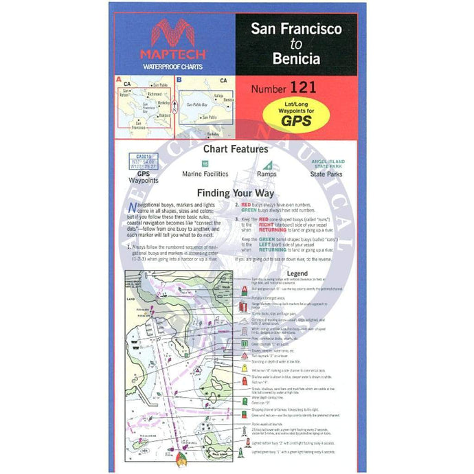 San Francisco to Benicia Waterproof Chart, 3rd Edition