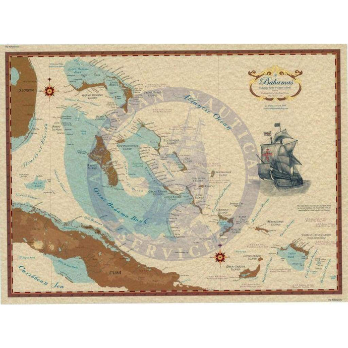 The Bahamas Map (Decorative Maps 18" x 24")