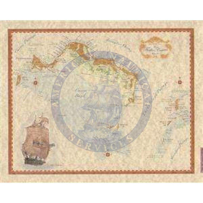 Turks & Caicos Islands Mini Map (Miniature Map 8" x 10")
