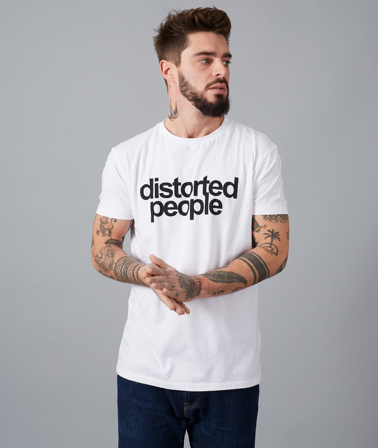 Distorted People Vintage Panther Washed Black, White & Green Oversized T-Shirt, XXL / Washed Black/ White/ Green / 100% Cotton