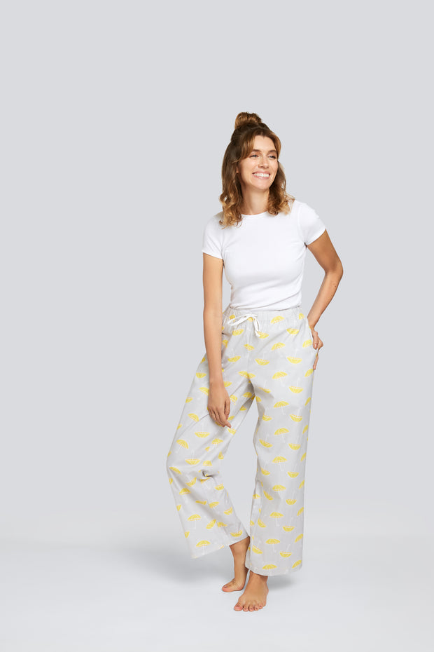 Daisy Alexander Beary Happy Cotton Pajama Lounge Pant