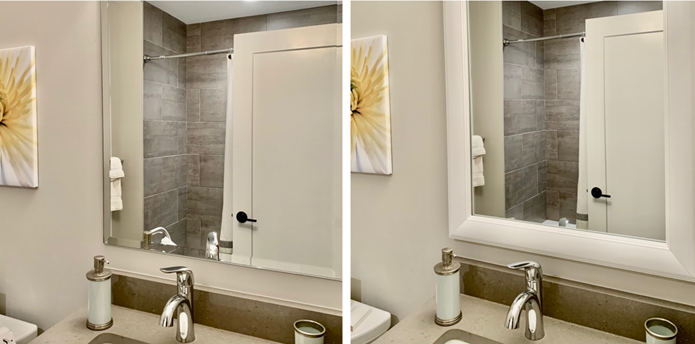 Stick-On Mirror Frames - Easy Self-Adhesive Frames for Mirrors