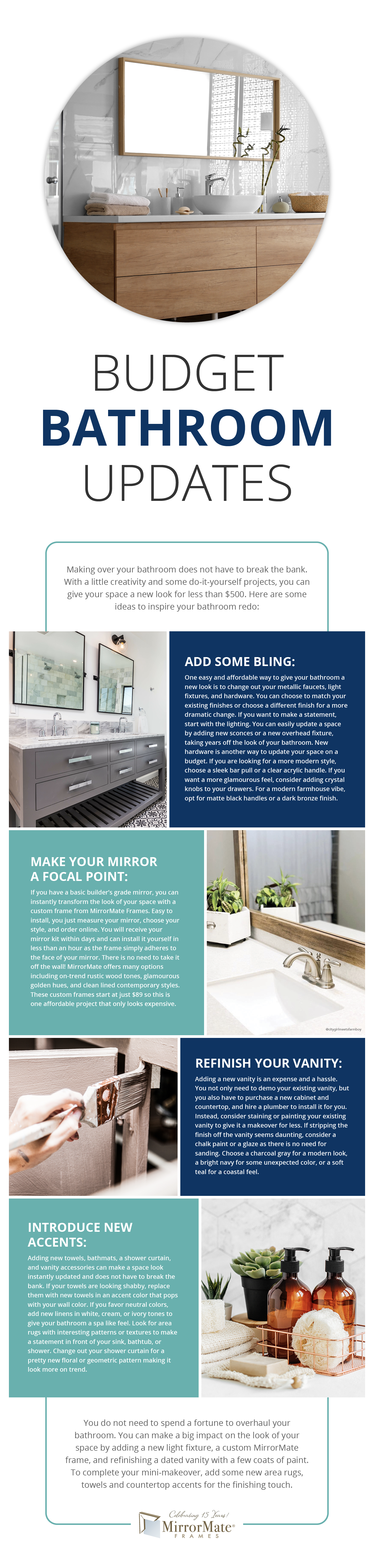 Budget Bathroom Updates Infographic