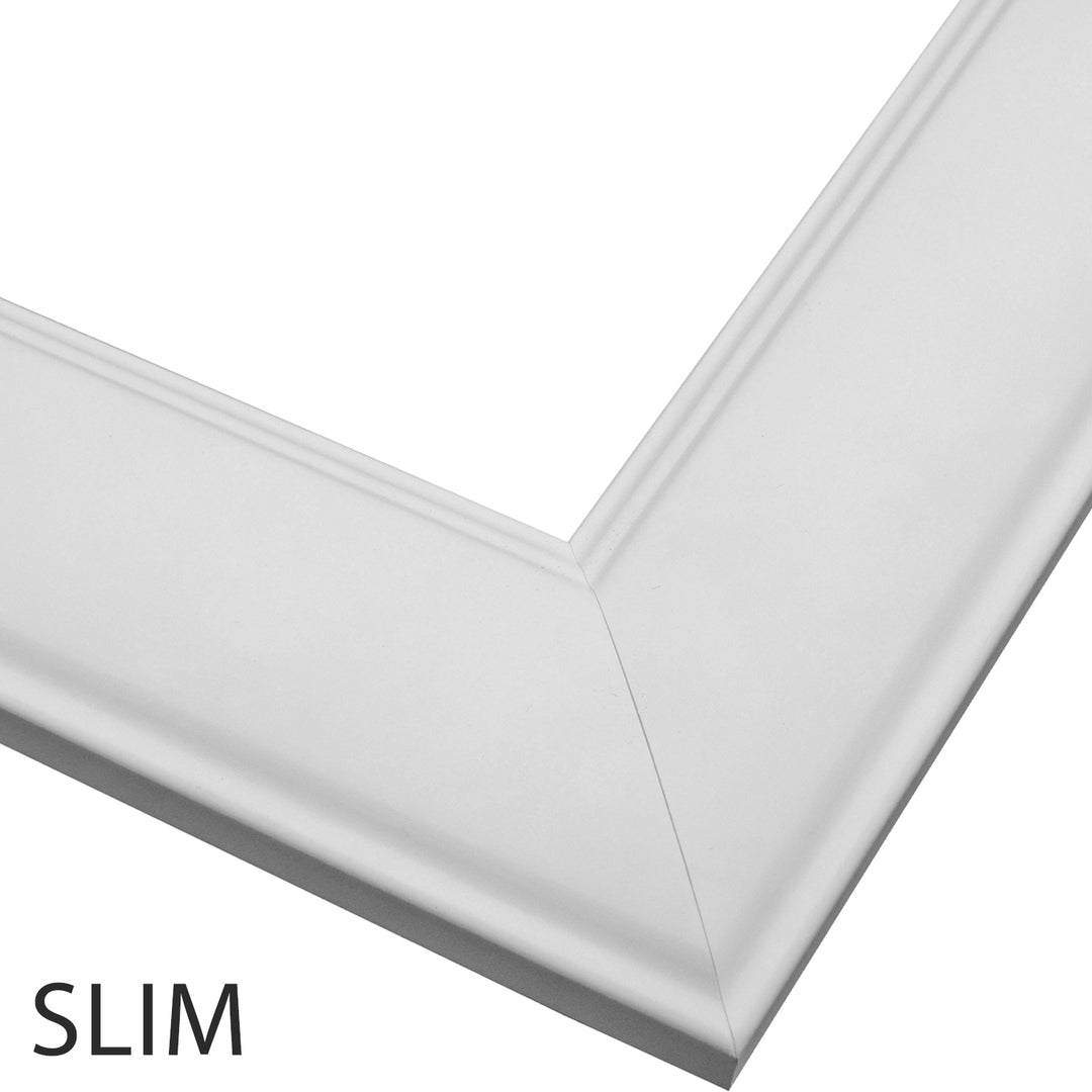 Essex White Satin Frame – MirrorMate