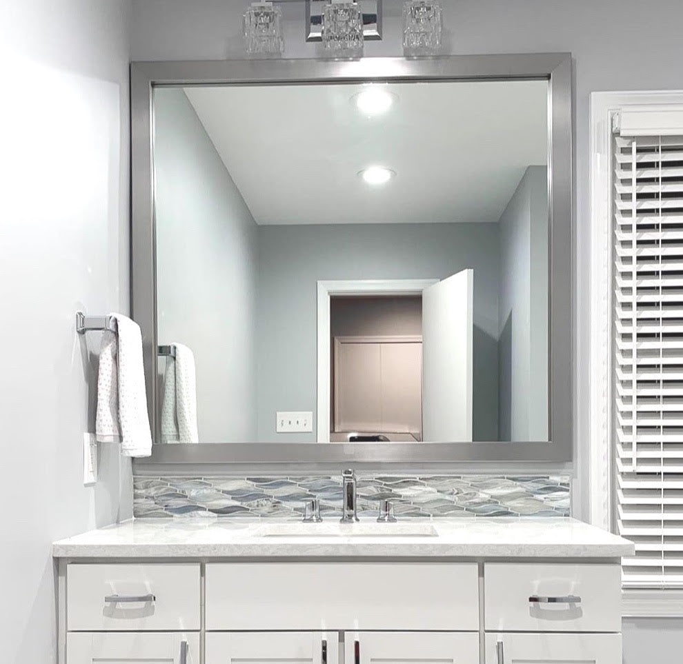 Boyel Living 36 in. W x 48 in. H Frameless Rectangular LED Light Bathroom Vanity Mirror in Clear