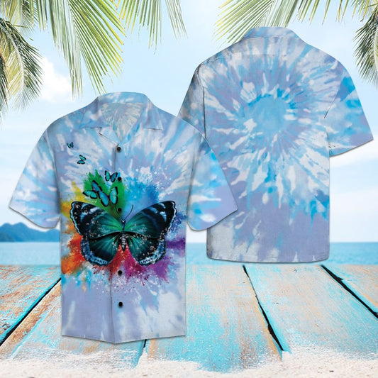 Hummingbird Blue Tie Dye H137029 - Hawaii Shirt – PERSONALIZEDWITCH