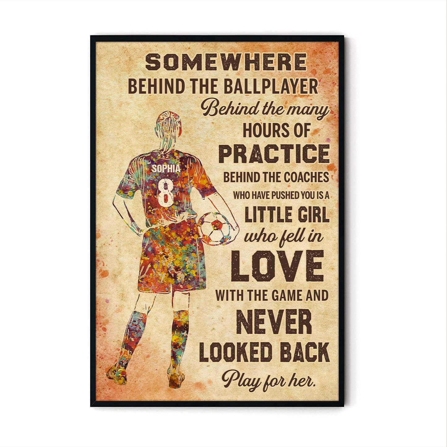 Soccer Somewhere Behind The Ballplayer Personalizedwitch Poster