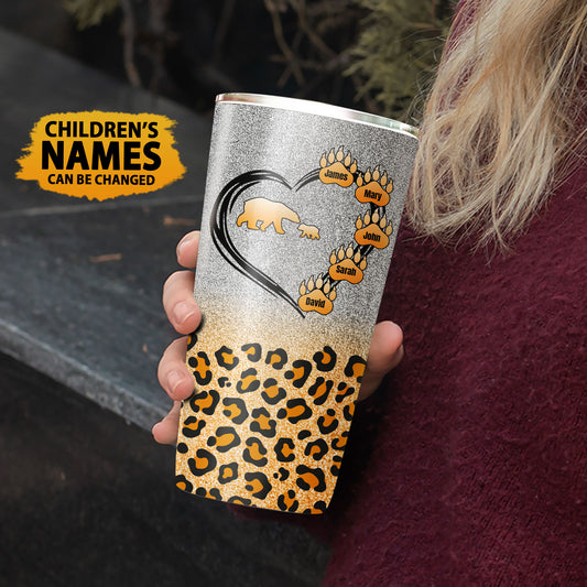 Mama Bear With Child's Name Personalized Drink Tumbler