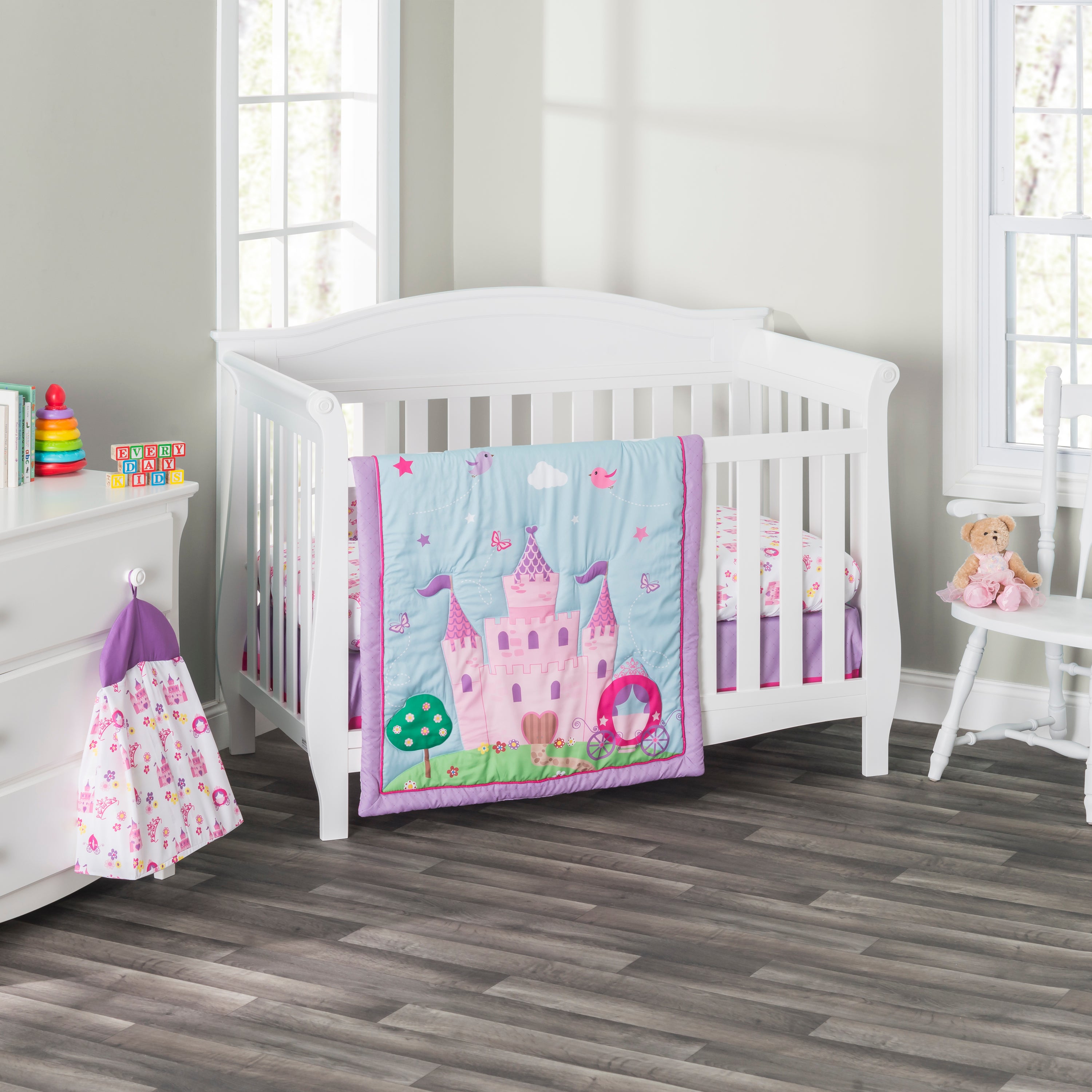 Princess Storyland 3 Piece Crib Bedding Set Everyday Kids