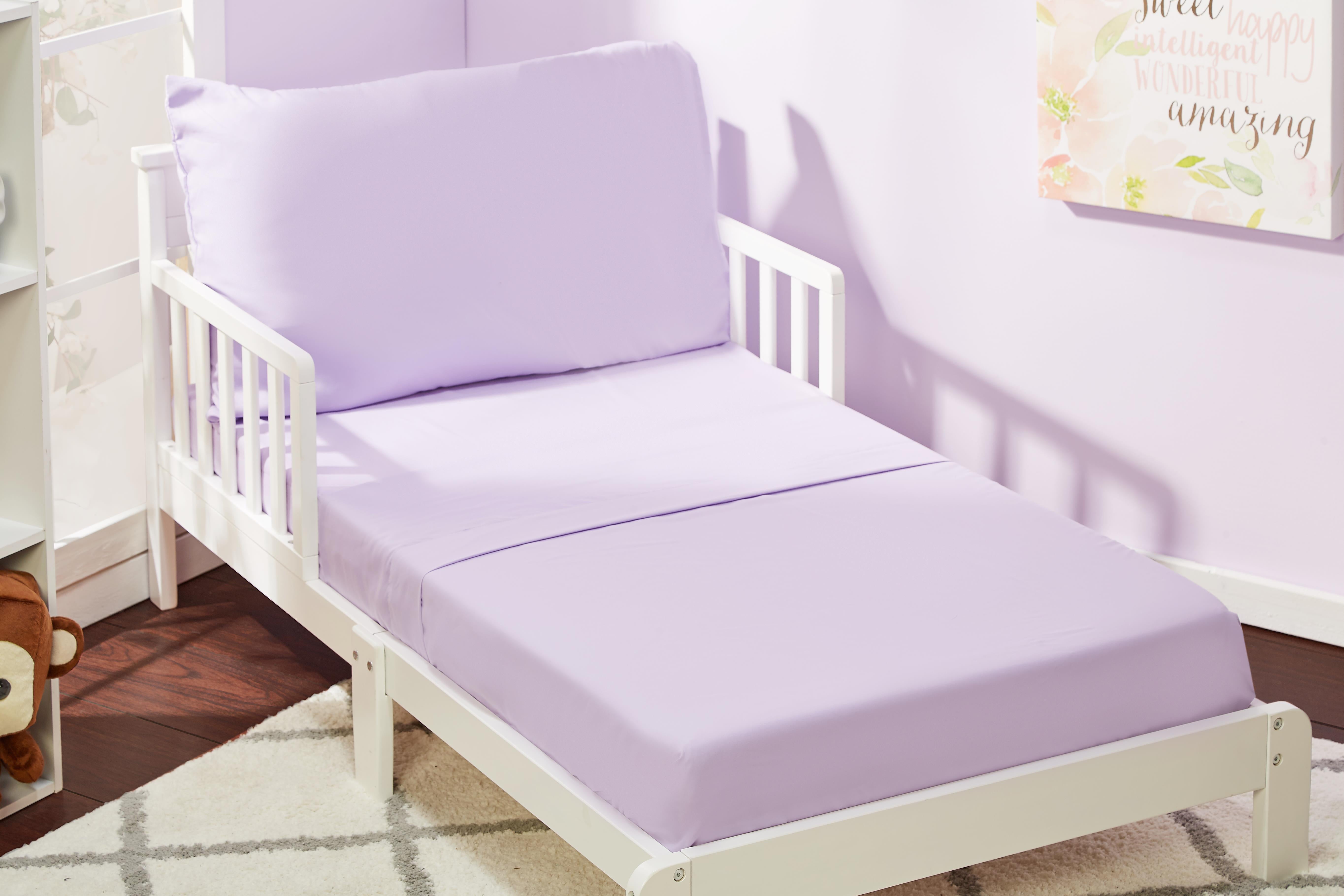 Solid Lavender 4 Piece Toddler Bedding Set Everyday Kids