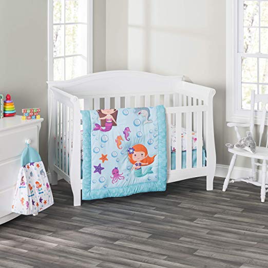 mermaid crib bedding