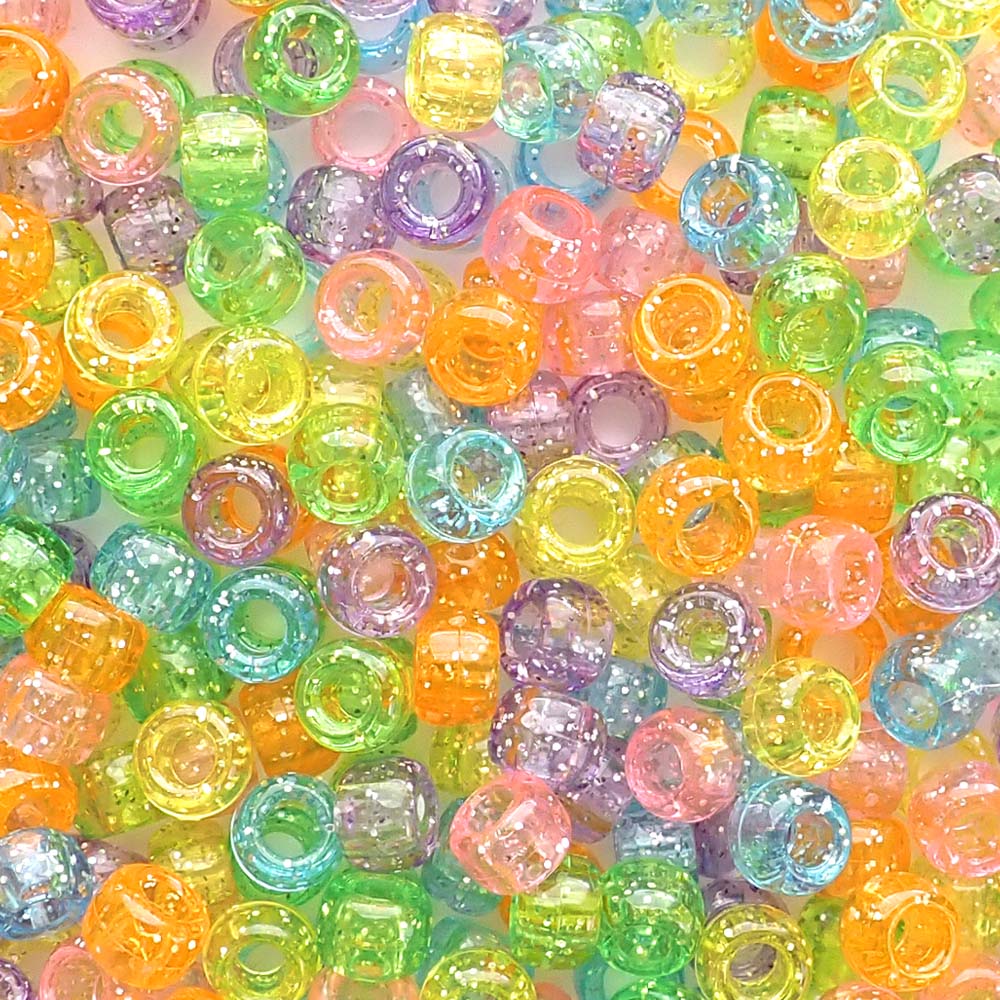 Glitter Pony Beads (per oz)