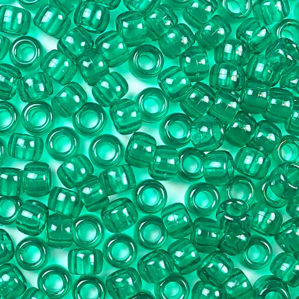 Peridot Green Glitter Plastic Craft Pony Beads 6x9mm, 500 beads Bulk - Bead  Bee