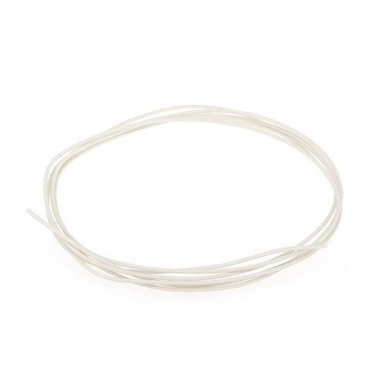 Musiclily Pro 22 AWG Gauge Vintage Style Pre-tinned Push-back Cloth Covered Stranded Wire, White 6 Feet(2 Meters)