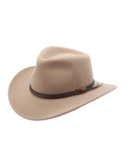Men's Outback Wool Cowboy Hat Montana Pecan Brown Crushable