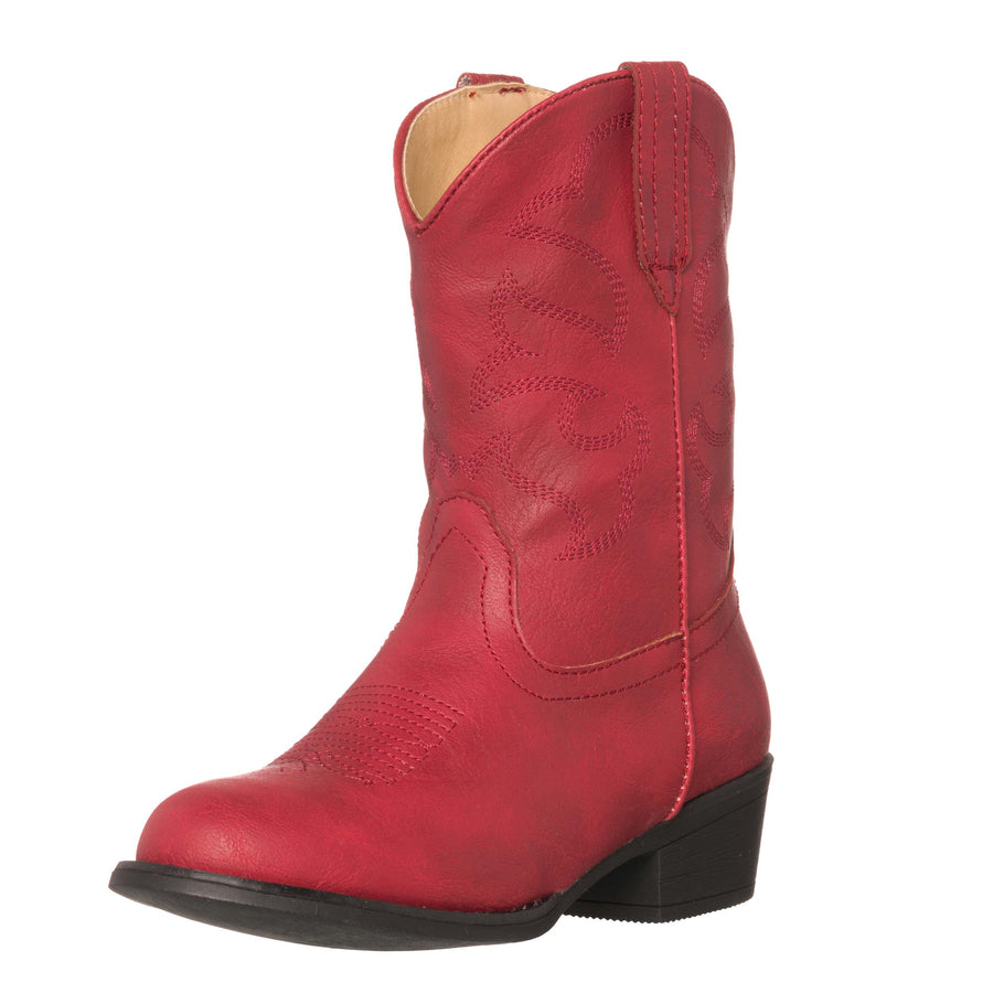 girls red boots