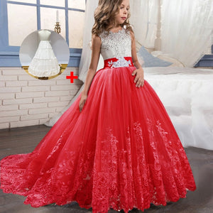 red long dress for kids